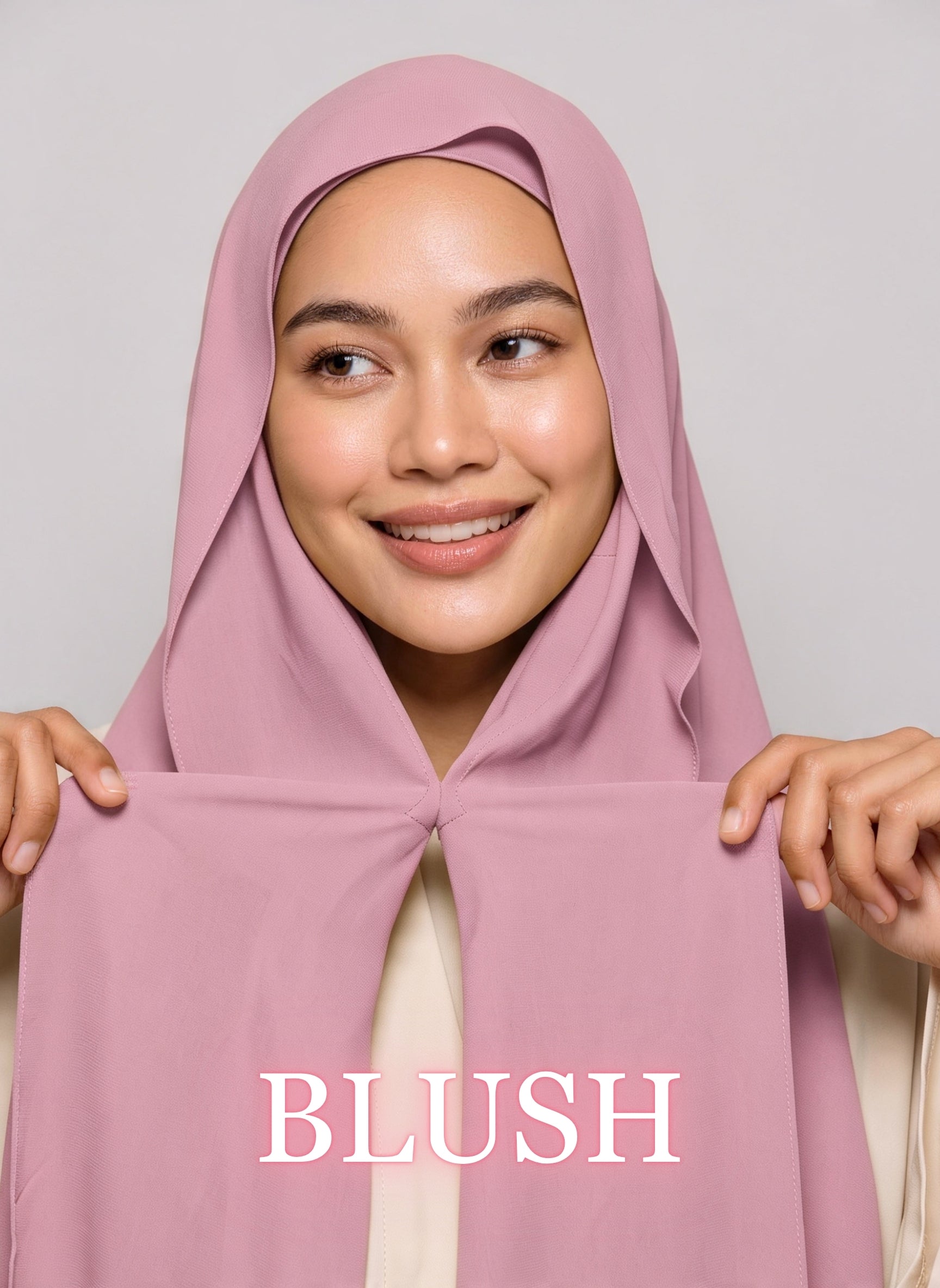 Chiffon hijab - colour Blush