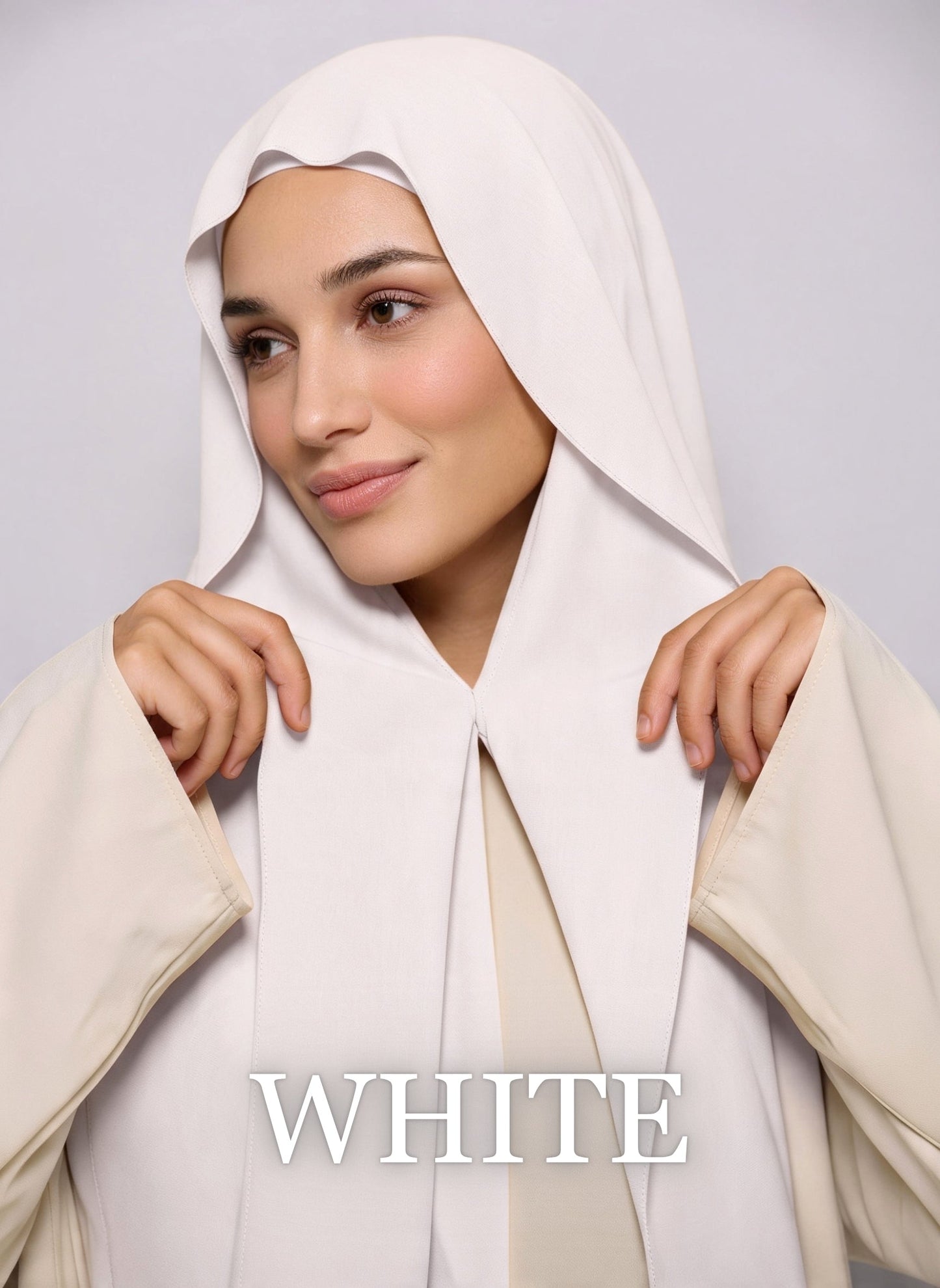 Chiffon hijab - colour White