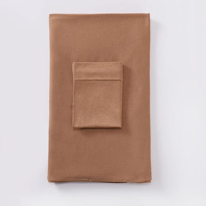 Jersey hijab and underscarf set - colour Camel