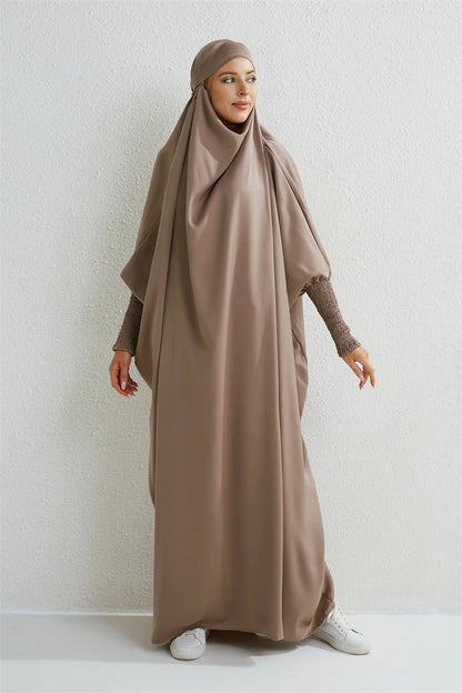 Hooded prayer jilbab - colour Gold