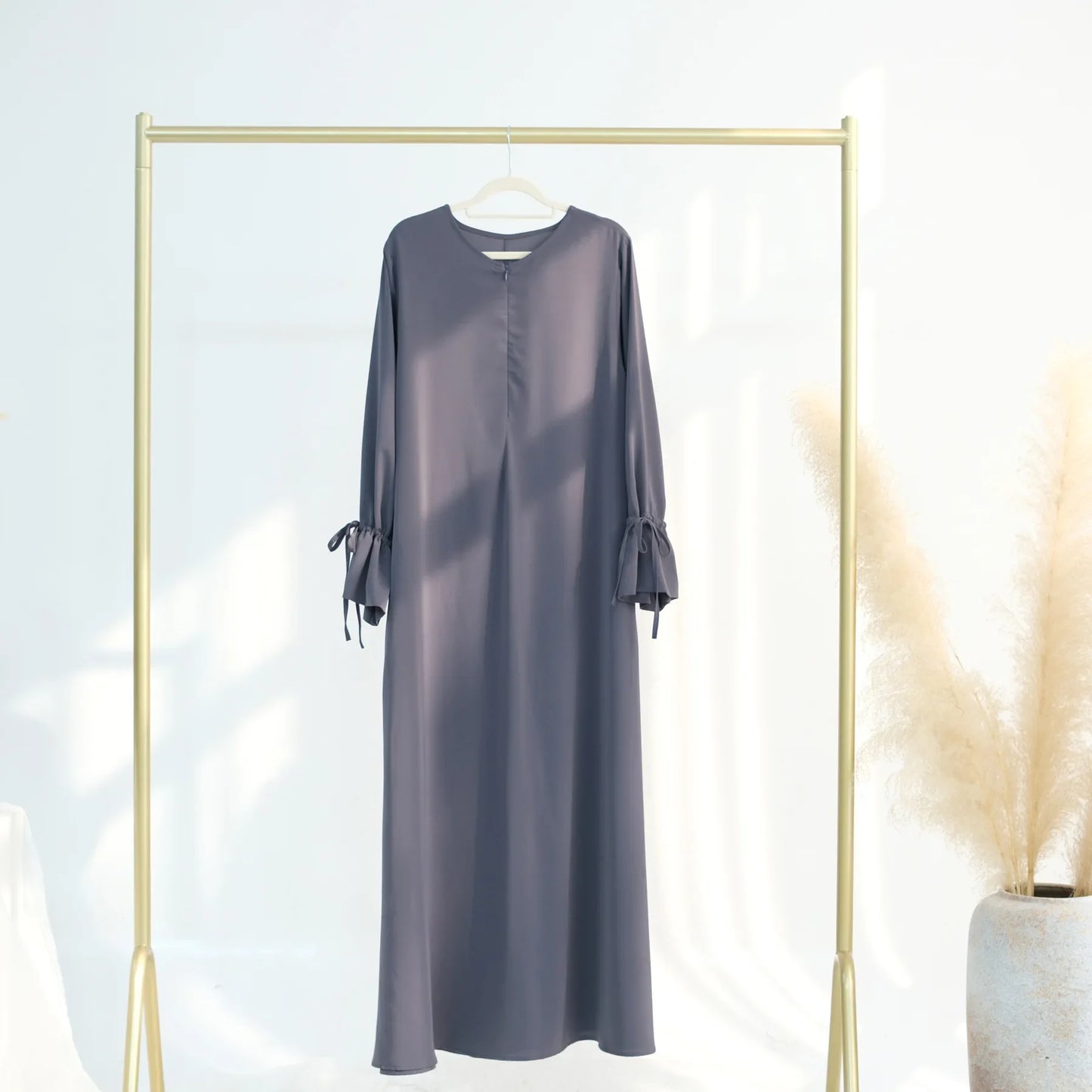 Dubai plain abaya - colour Dark Grey