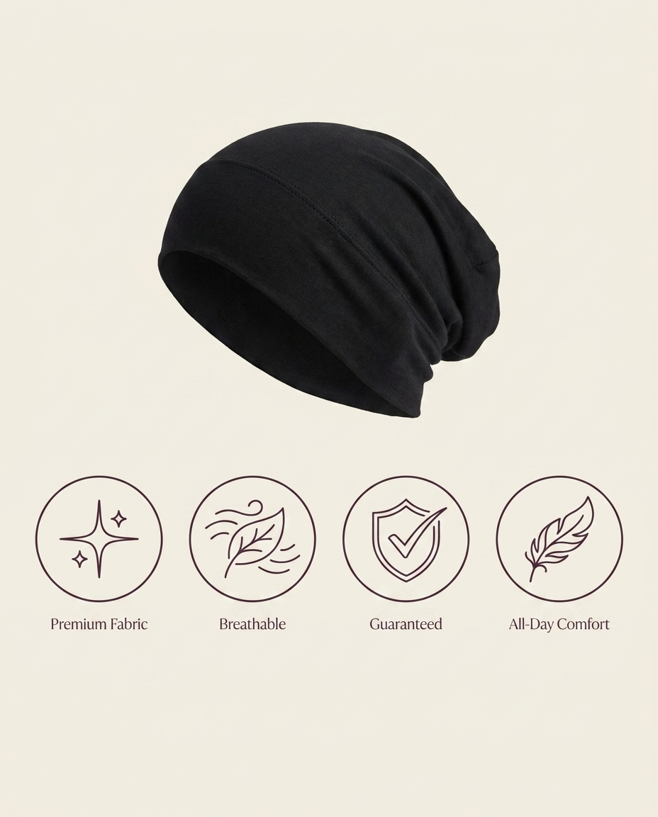 Vaelora underscarf benefits - premium fabric, breathable, guaranteed, all-day comfort
