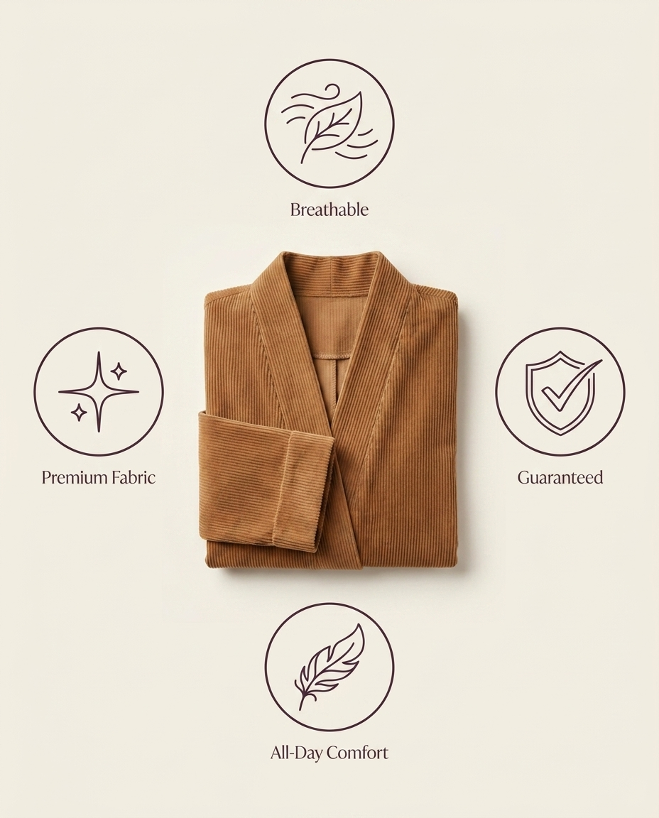 Vaelora corduroy winter abaya benefits: premium fabric, breathable, guaranteed, all-day comfort