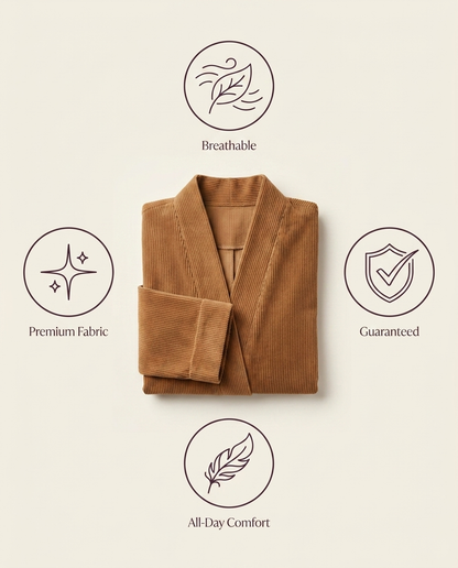 Vaelora corduroy winter abaya benefits: premium fabric, breathable, guaranteed, all-day comfort