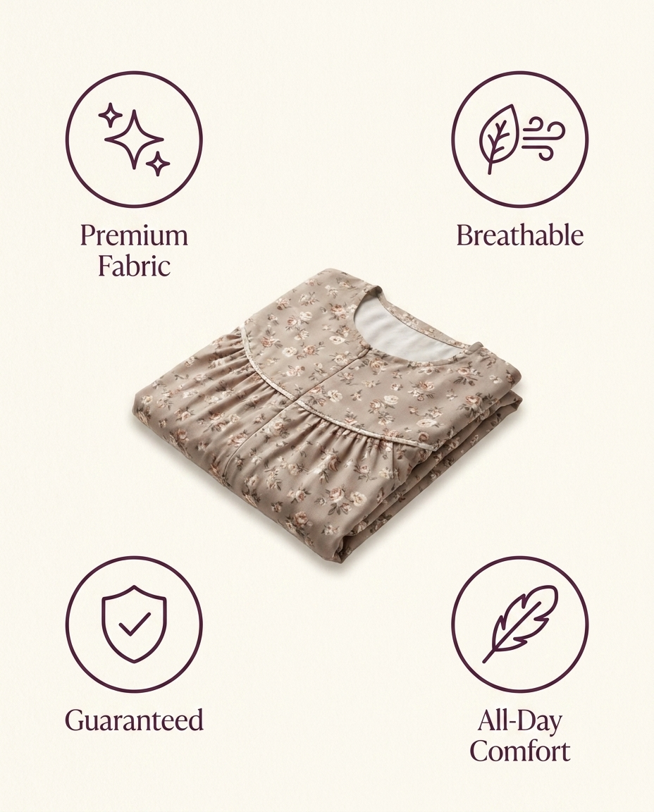 Vaelora prayer dress benefits: premium fabric, breathable, guaranteed, all-day comfort