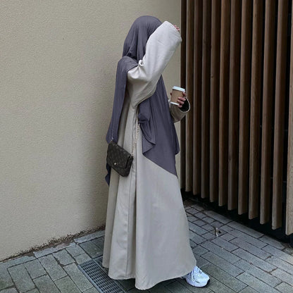 Jersey long khimar - colour Dark Grey