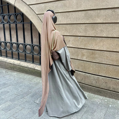 Jersey long khimar - colour Caramel