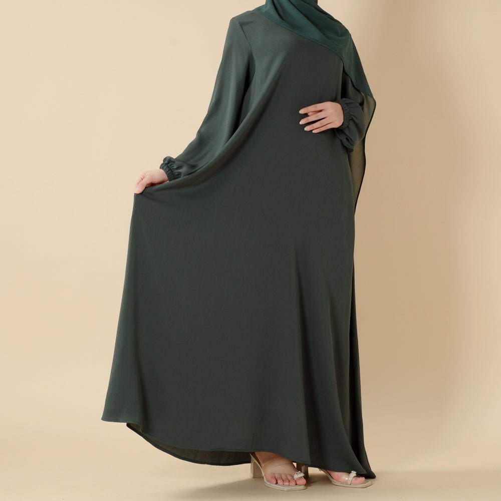 Umbrella cut summer abaya - colour Emerald