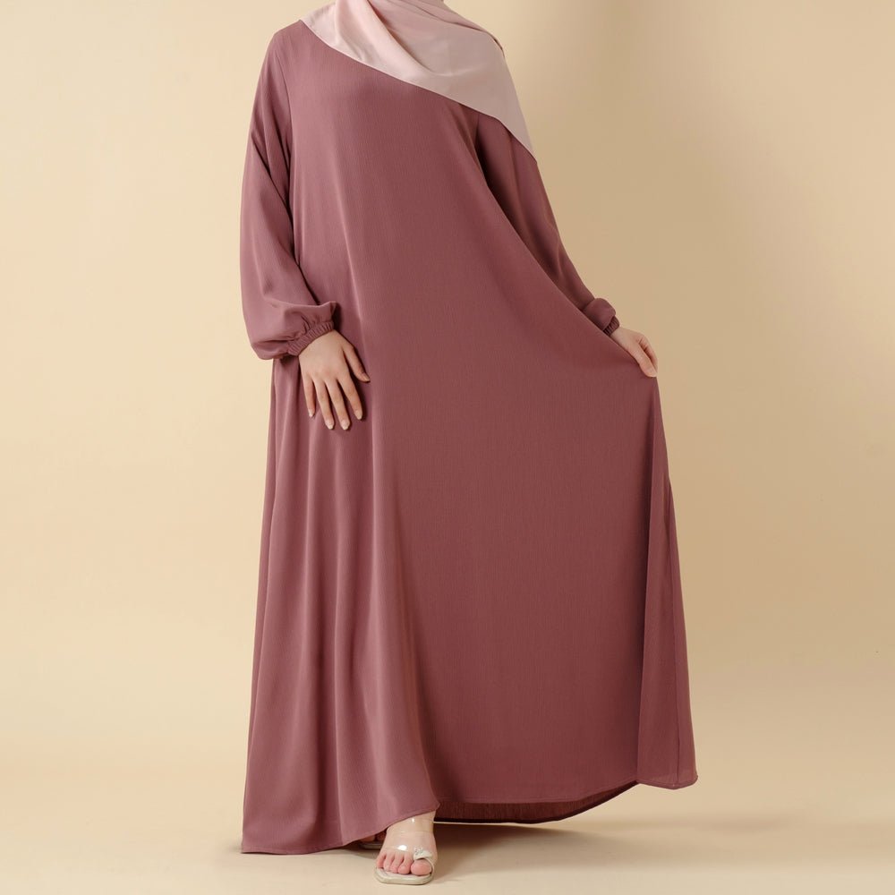 Umbrella cut summer abaya - colour Raspberry